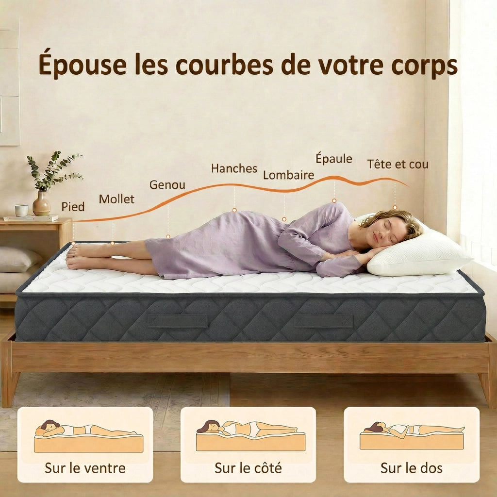 Materasso 200x160 con Memory Foam ¨C zephmum ¨C 20 cm Oeko-Tex fermezza media