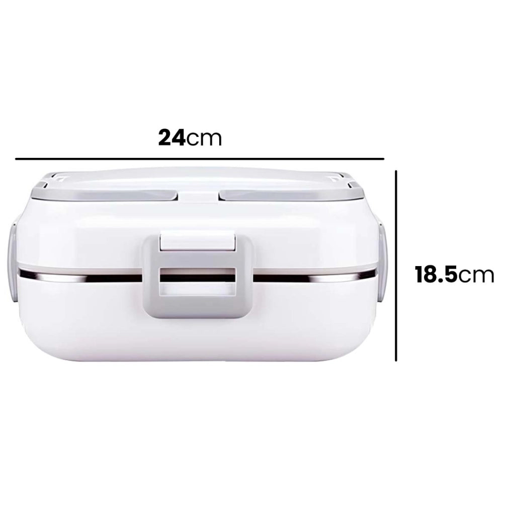 Scaldavivande elettrico portatile da 1,5 litri con vassoio in acciaio inossidabile diviso Grigio Avizar