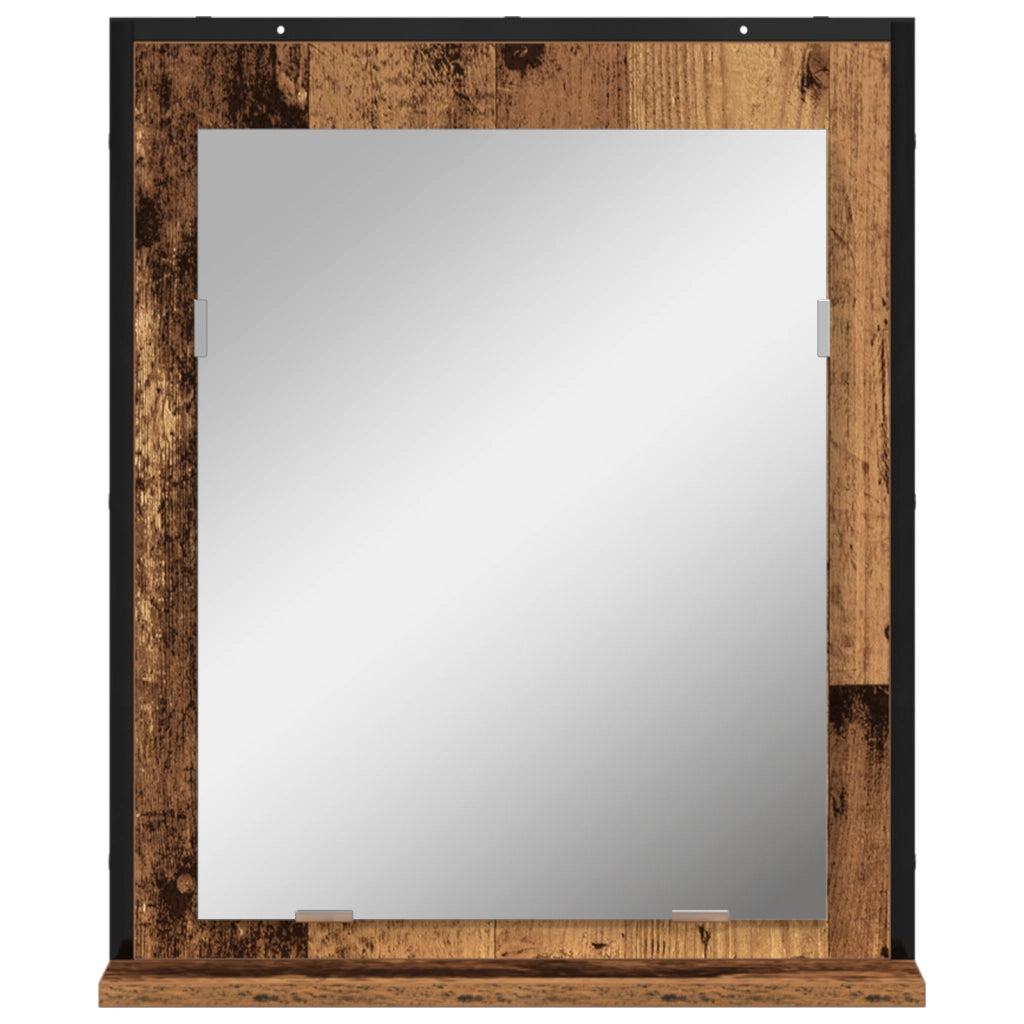 Specchio da Bagno  in Legno Vecchio 50x12x60 cm in Legno Ingegnerizzato