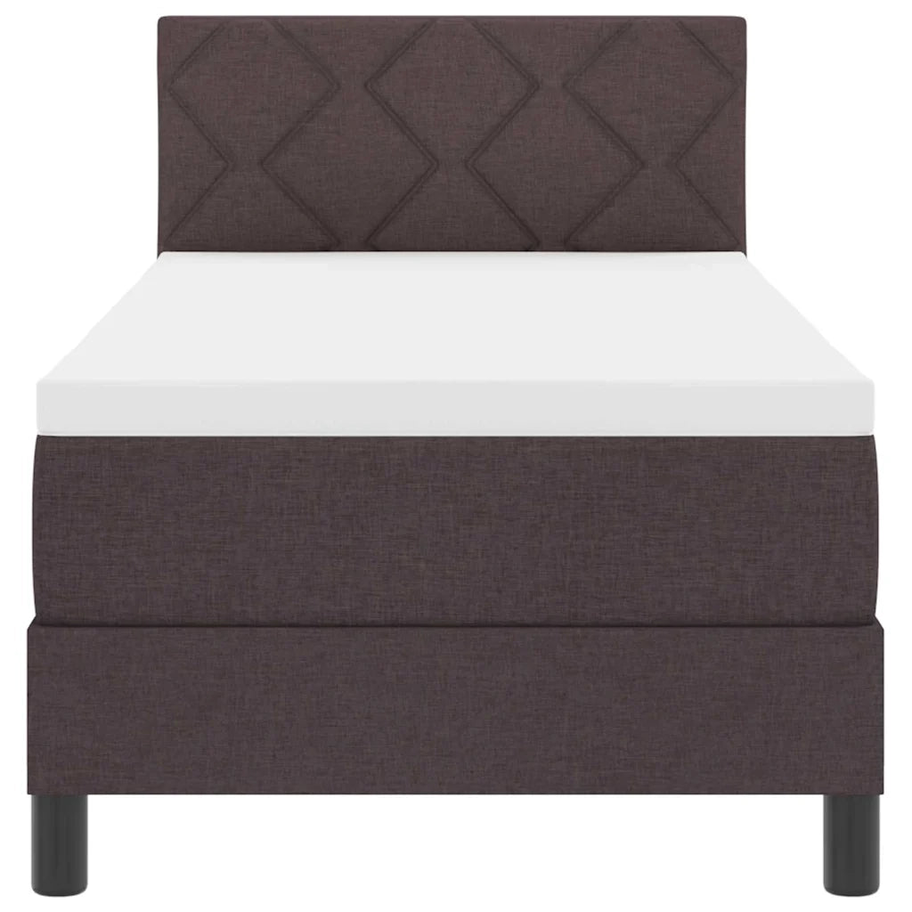 Letto a molle con testiera Marrone Scuro 80 x 200 cm Tessuto 3338723