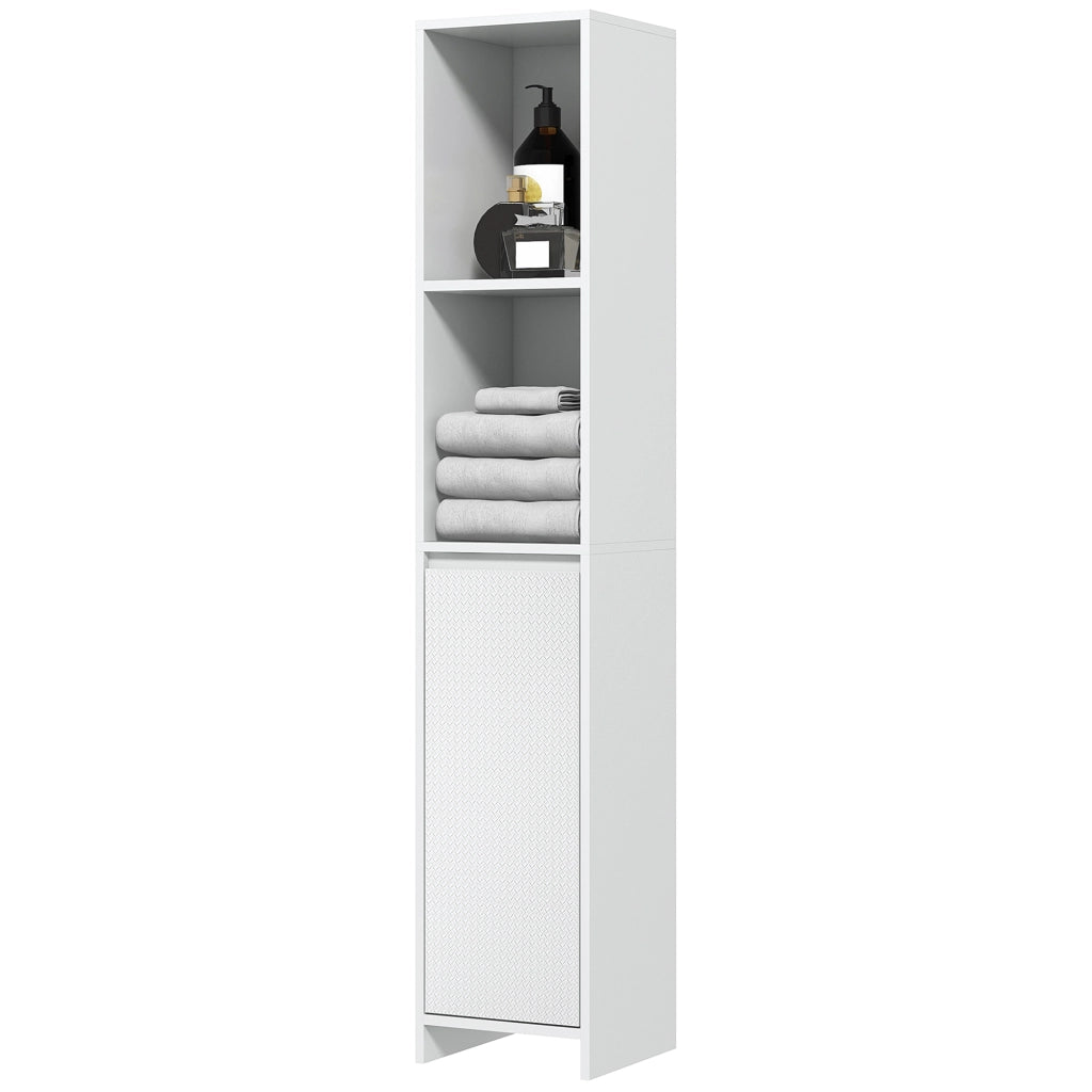 Colonna Bagno con Ante e Ripiani ¨C zephmum ¨C Bianco 30x30x160 cm