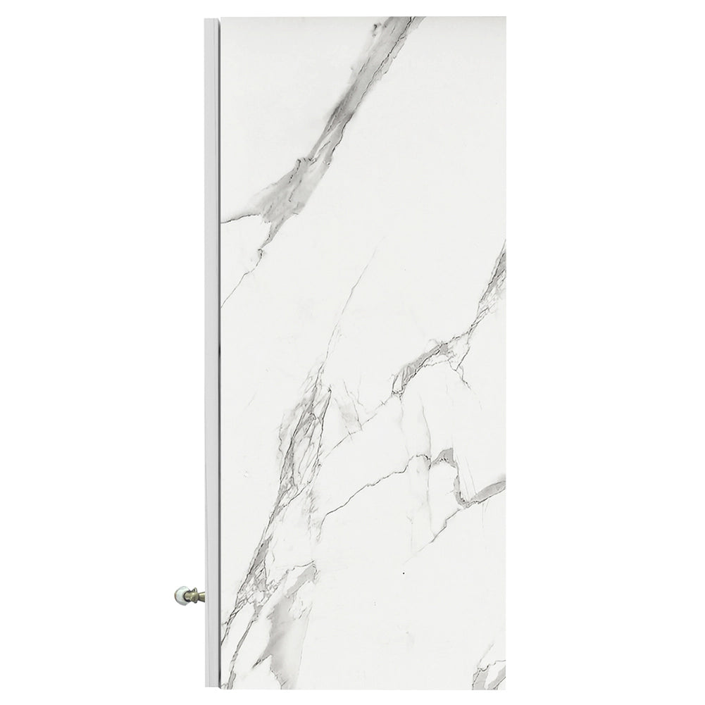 Pensile da Cucina Armadio Sospeso da Parete Anta Singola in  Legno Bianco Effetto Marmo