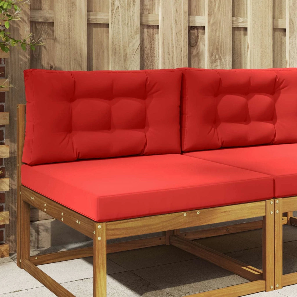 Cuscino per divano da esterno 2 pcs Rosso Poliestere