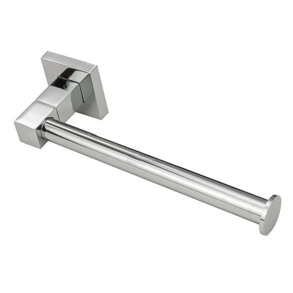 Trade Shop - Porta Rotolo Carta Igienica Da Muro Acciaio Fissaggio Con O Senza Viti Arredo Bagno 59181 -