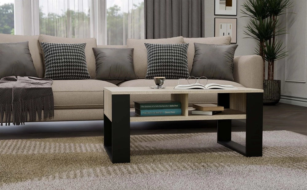 Tavolino modern 2p rovere sonoma nero