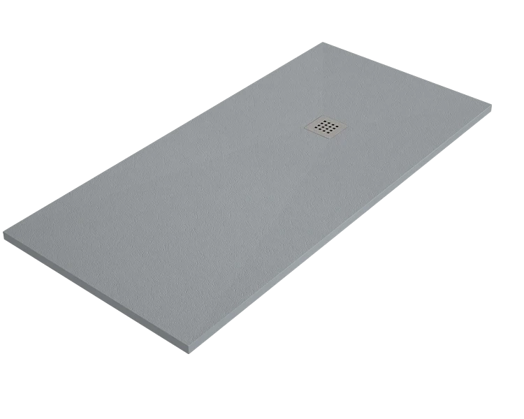 Piatto doccia ARDESIA 100x110 cm Cemento griglia in acciaio