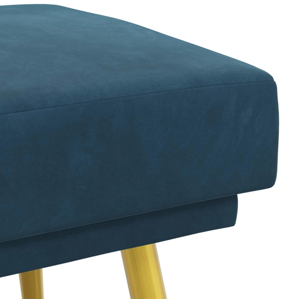 Panchina a doppio strato Blu 120 x 45 x 46 cm Velluto 42038594