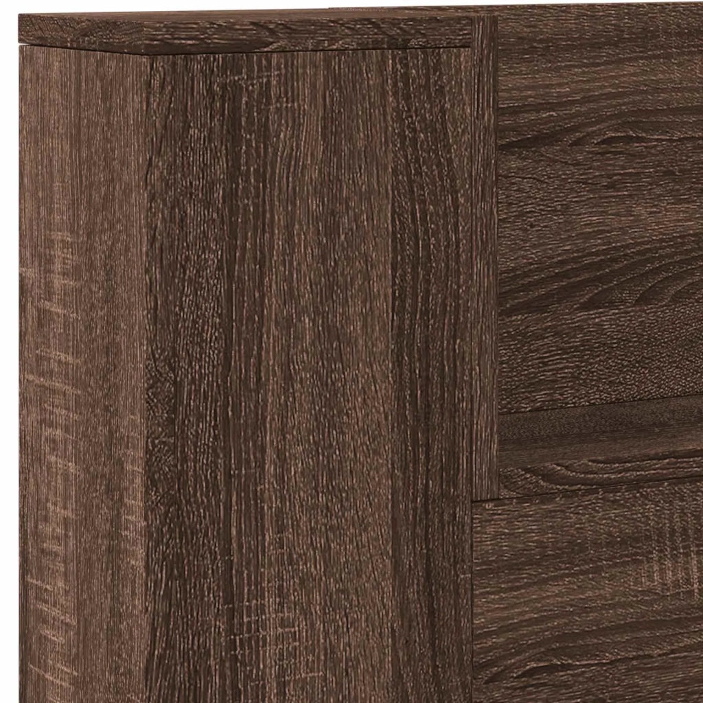 Testiera-Testata-Testiera Decorativa Rovere Marrone 200 x 16,5 x 103,5 cm Legno multistrato