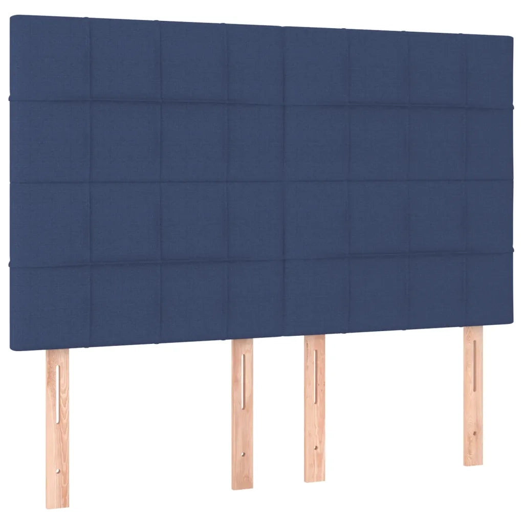 Testiera | Testata Blu 144x5x118/128 cm Tessuto