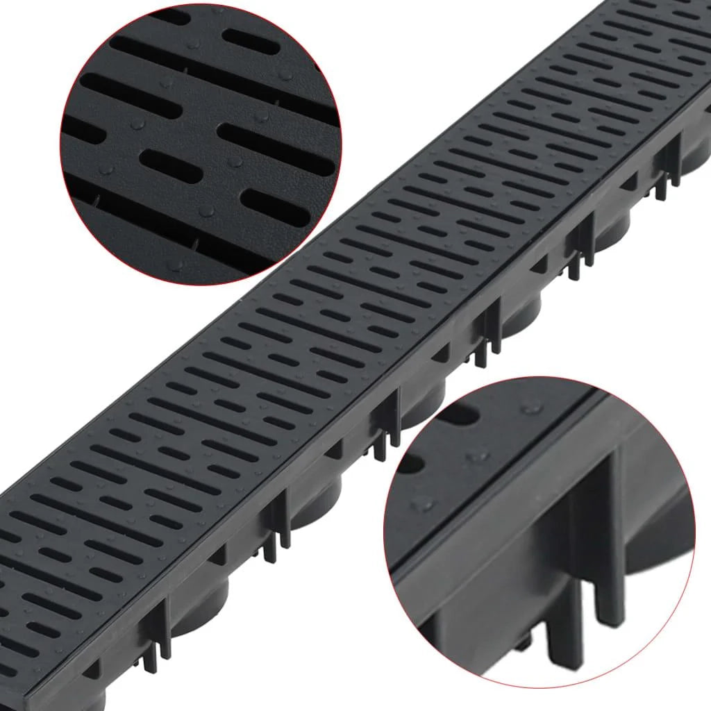 Canali di drenaggio 12 pz Plastica 12 m 02_0002989