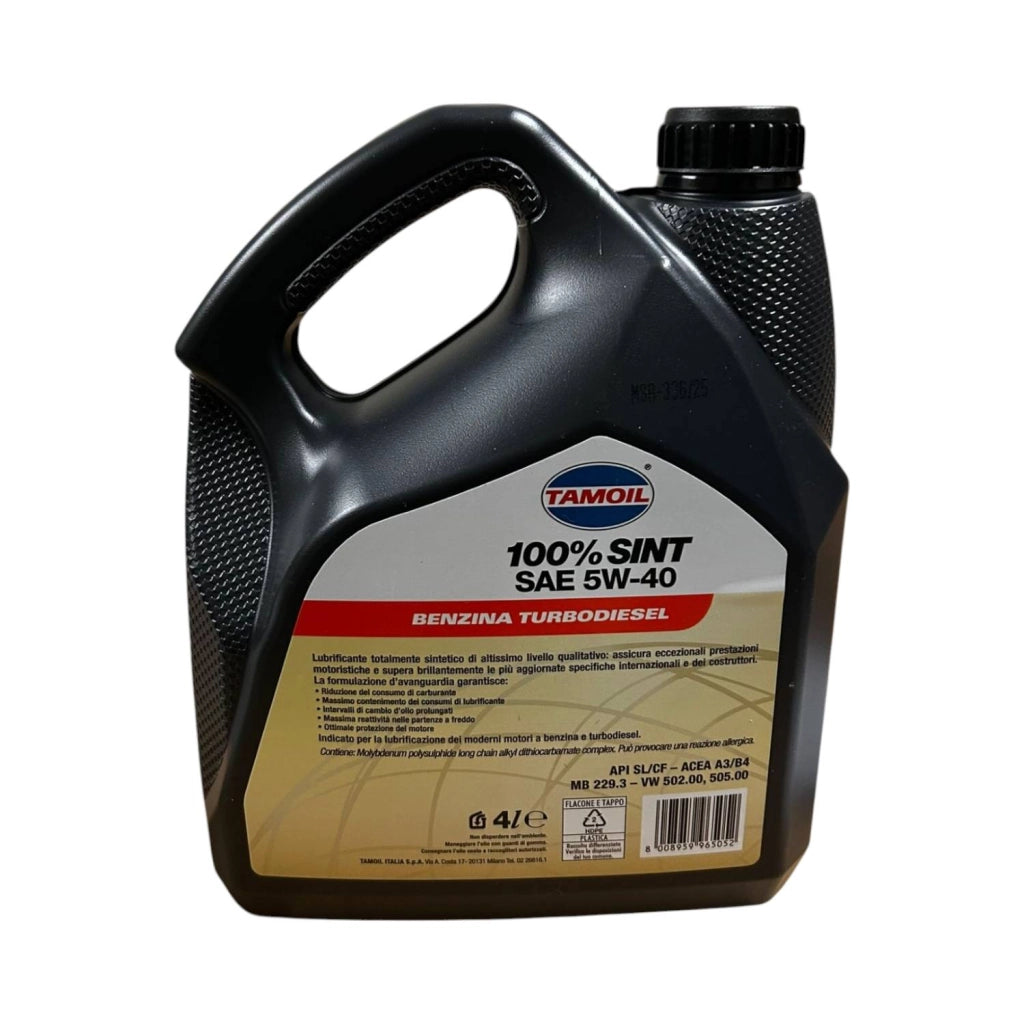 OLIO LUBRIFICANTE TURBOBENZINA  TAMOIL SINT 5W40 4LT
