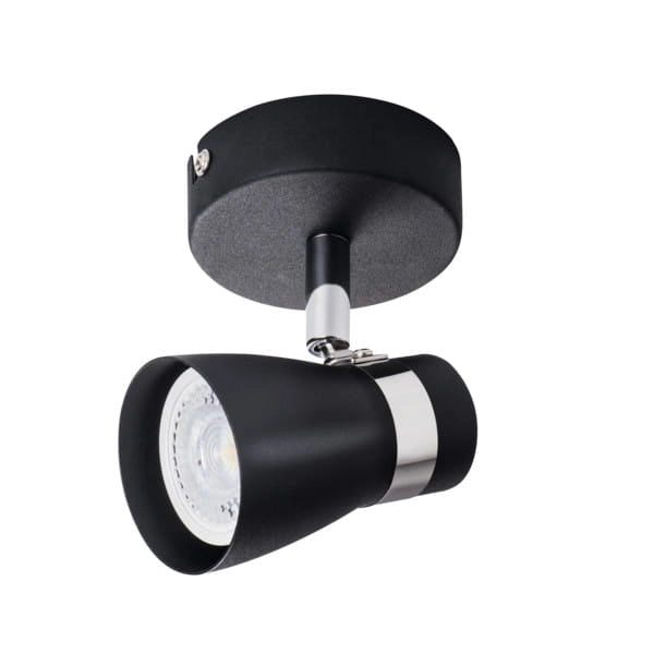 Plafoniera Kanlux ENALI 28761 nero/cromo GU10 35W 1 luce