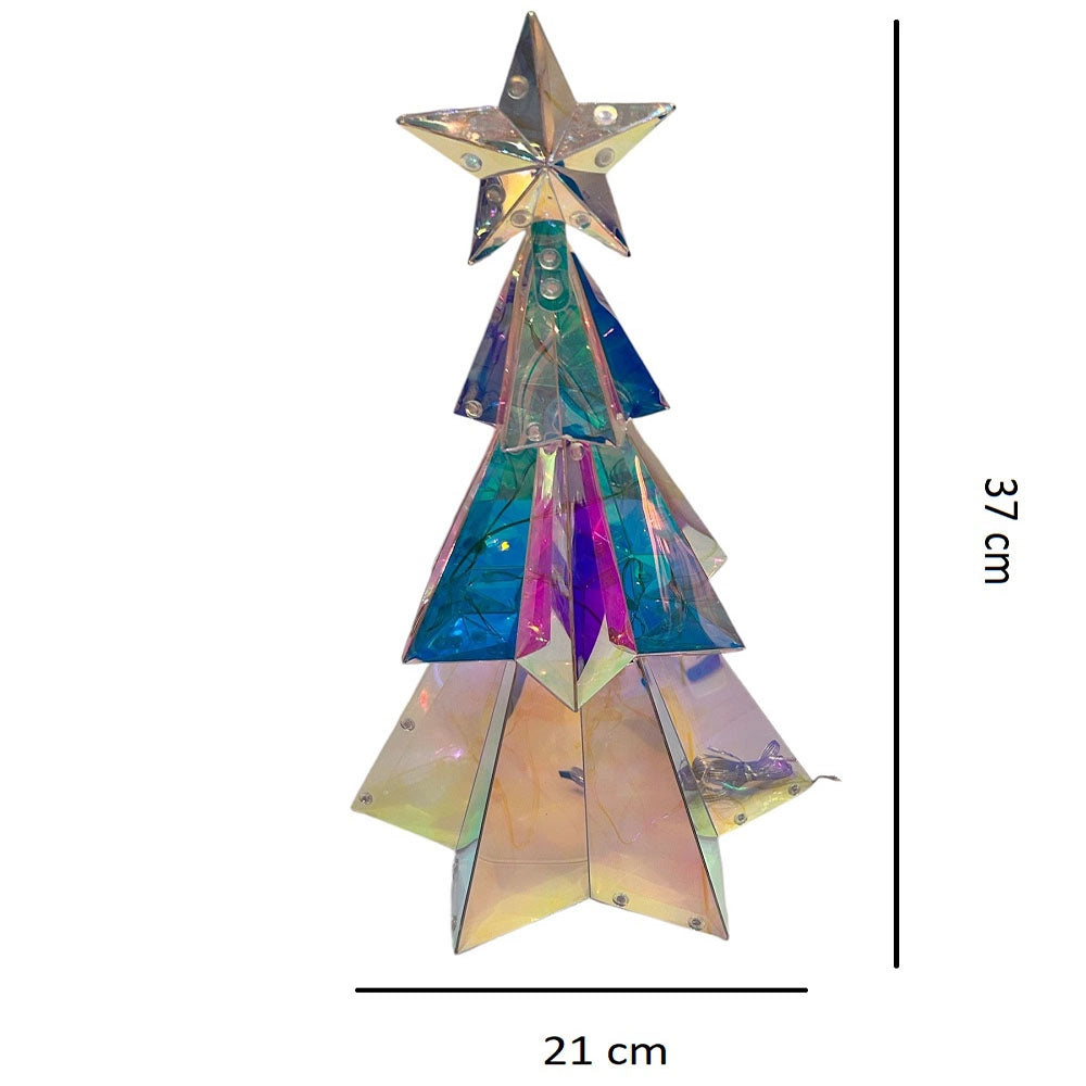 Figura luminosa Albero di Natale 3D 30 Led per decorazioni natalizie USB luci bluetooth gestite APP