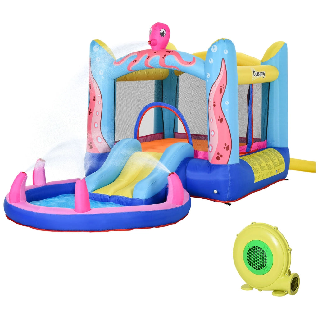 Castello Gonfiabile Autogonfiante con Ventilatore ¨C Xylo ¨C 360x175x180 cm con Trampolino Piscina Scivolo
