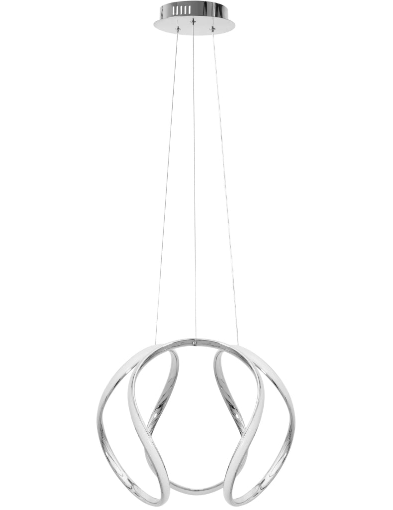 Lampada Da Soffitto Pensile Moderno Led Gold + Pilot Cromo App386-cp