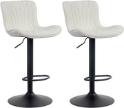 Set di 2 sgabelli da bar Linus crema,Tessuto