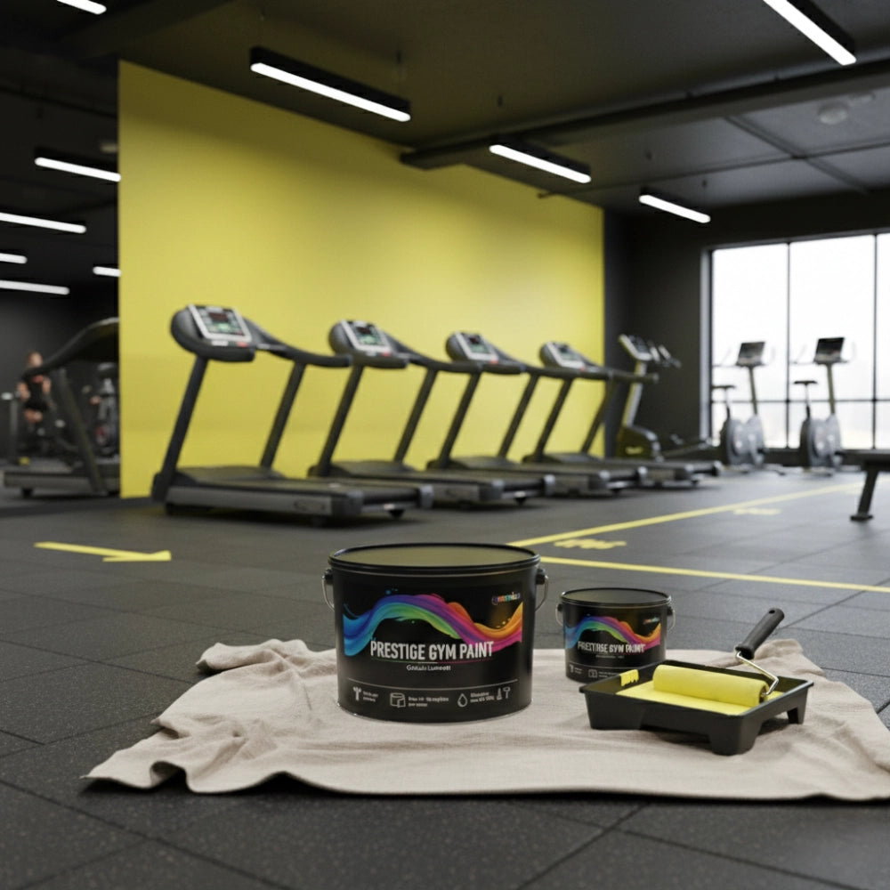 Pittura murale prestige gym paint giallo limone super lavabile *** formato 2.5 lt, confezione 1