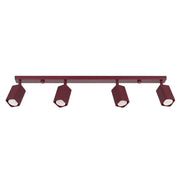 Plafoniera RAYO 4L bordeaux