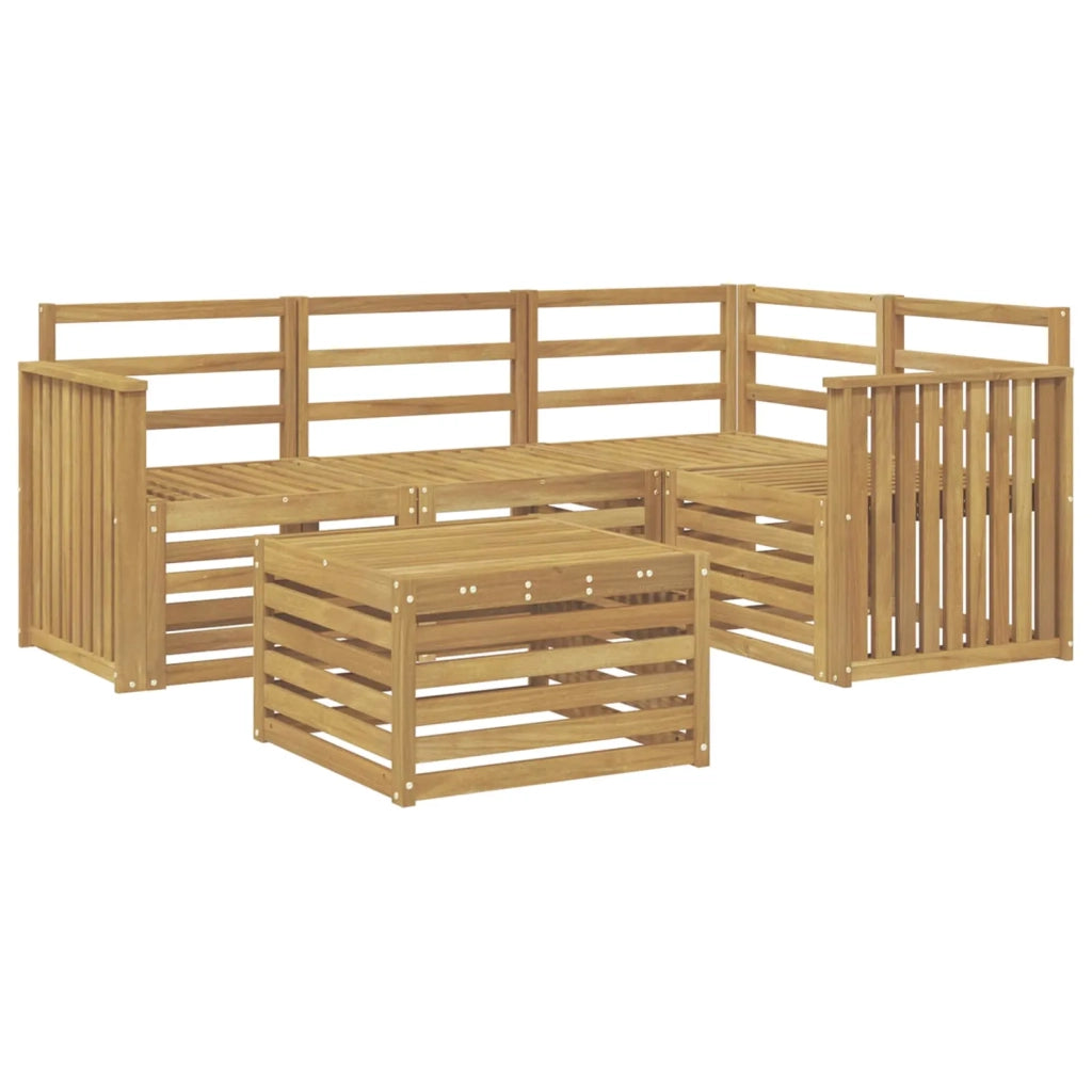Set di divani da esterno 5 pcs Bianco 59 x 59 x 37 cm 3391789