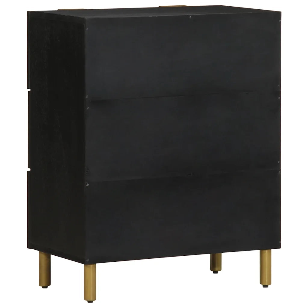 Credenza | Madia | Buffet da pranzo | Armadio da pranzo Nera 60x33x75 cm in Legno Multistrato