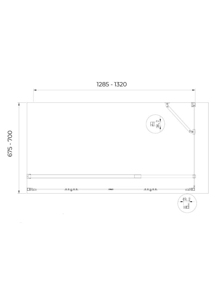 Box cabina doccia con ingresso libero apertura a libro pieghevole e lastra fissa reversibile H 190 cromo trasparente anticalcare misure  67,5-70 Fisso + Porta 128,5-132