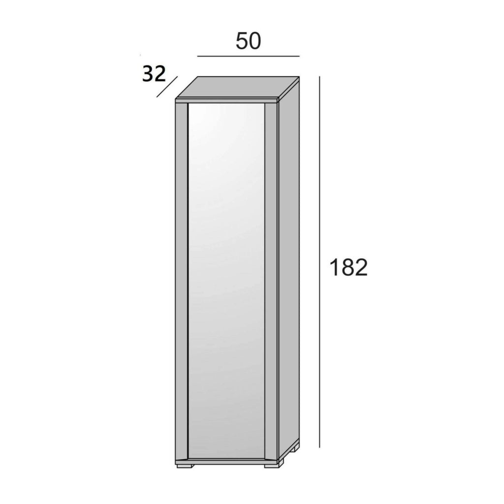 Mobile Portascarpe Asiago, Scarpiera 7 Ripiani Made in Italy, 50x32x182h cm Bianco