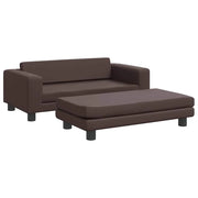 Cuccia per cani comodo divano con estensione 100 x 50 x 30 cm similpelle marrone 02_0043066