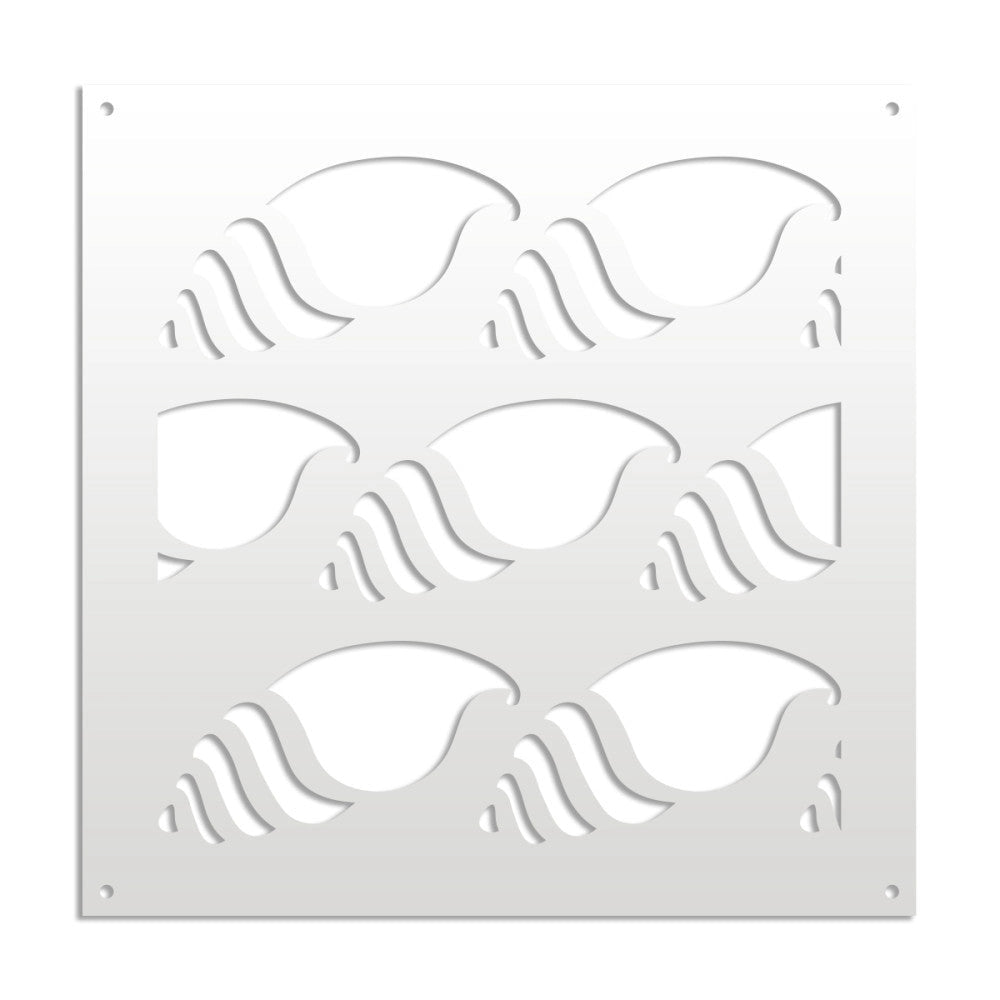 HERMITCRAB - Pannello in PVC traforato - Parasole Colore: bianco, Misura: 98x98 cm