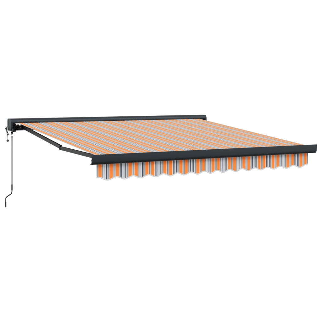 Tenda retrattile automatica a righe multicolore 350x250 cm