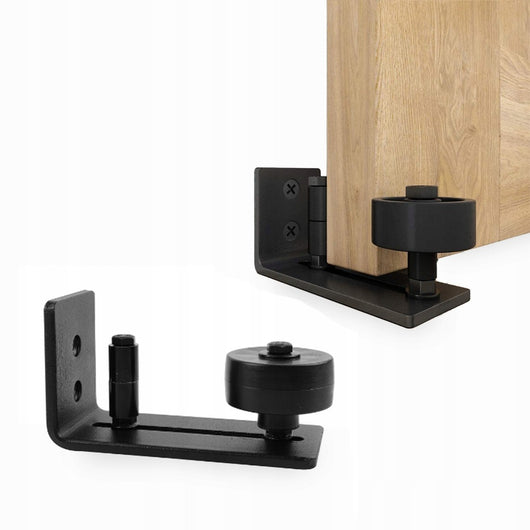 Guida per porte scorrevoli, con rullo, ideale per il montaggio inferiore.