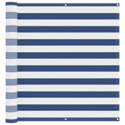 Schermo da balcone | Paravento da Balcone Blu e Bianco 110 x 500 cm Tessuto Oxford