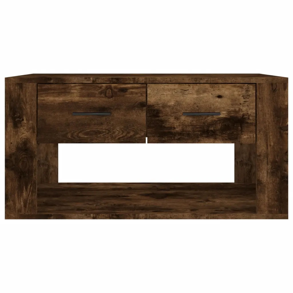 Tavolino da Salotto Rovere Fumo 80x50x40 cm Legno Multistrato 816533
