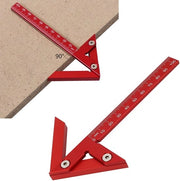 Misuratore di precisione 105 mm in alluminio - Strumento di misura preciso - Lavorazione del legno - Leggero - Compattato - Duraturo - Righello di misura