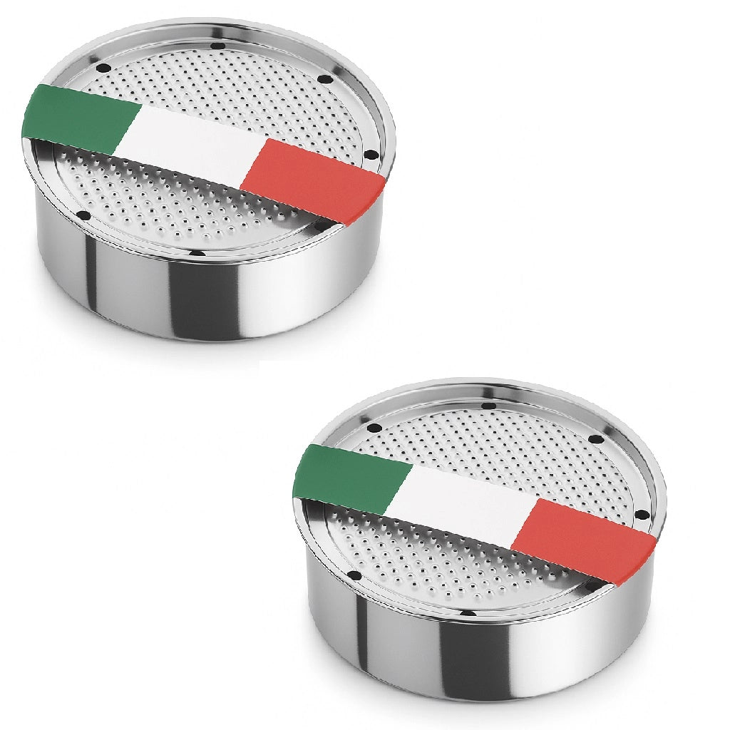 Grattugia Bari Kit 2pz in Acciaio Inox 20cm H 6cm Made in Italy