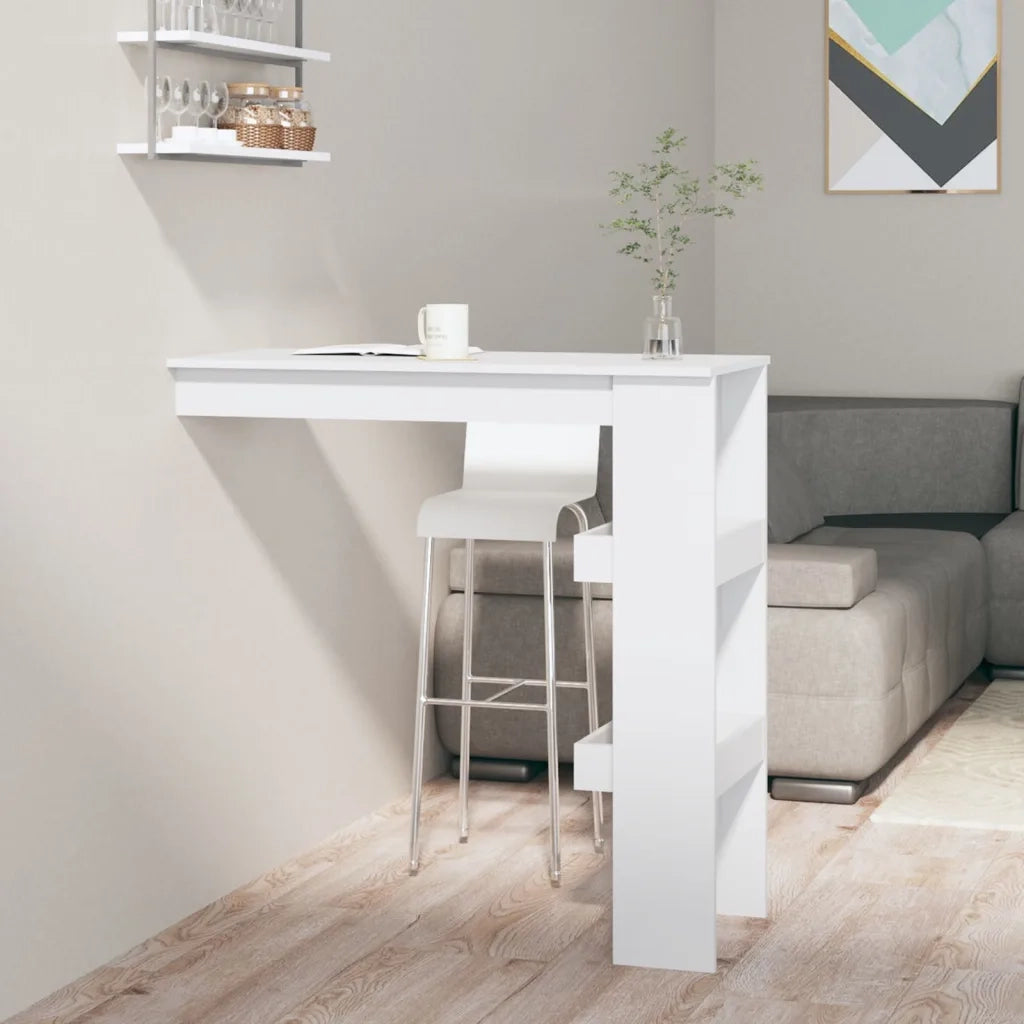 Bancone da Muro Bianco 102x45x103,5 cm in Legno Compensato cod mxl 14463