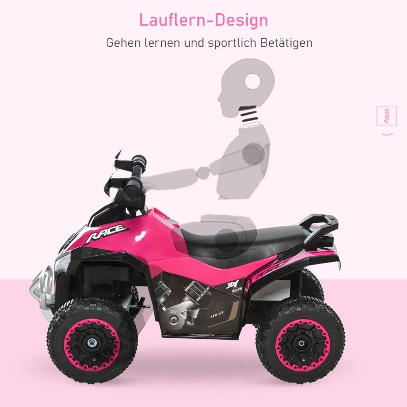 Macchina cavalcabile, giocattolo cavalcabile, veicolo per bambini dai 18 ai 36 mesi, rosa