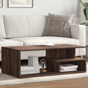 Tavolino Salotto-Tavolino da soggiorno-Tavolo Rovere Marrone 102x55x35 cm Legno Multistrato