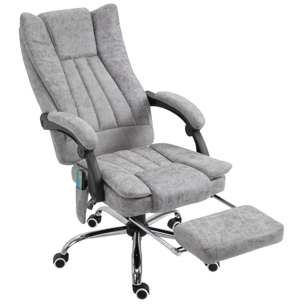 Sedia da ufficio ergonomica con massaggio, riscaldamento e funzione relax ¨C zephmum ¨C Grigio