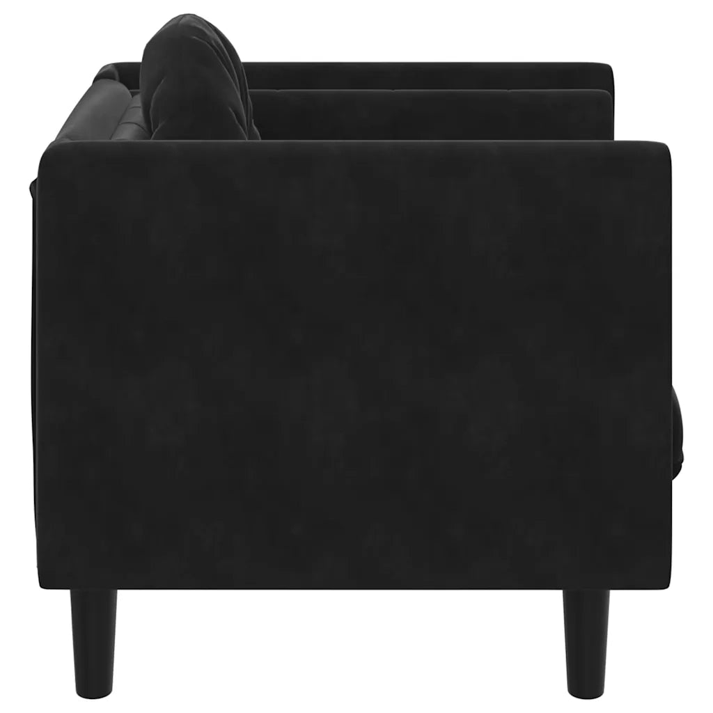 Divano Sedia-Poltrona con Cuscino Nero in Velluto