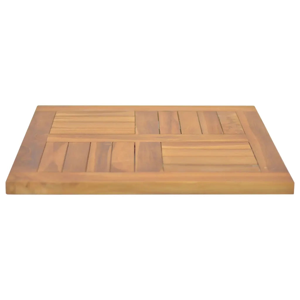 Piano Tavolo Quadrato 50x50x2,5 cm in Legno Massello di Teak 316156
