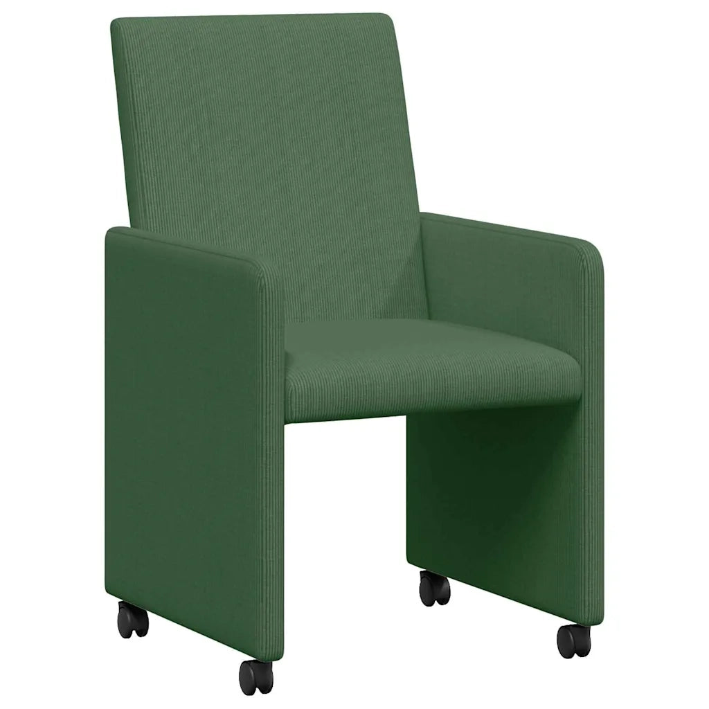 Sedie da Pranzo con Ruote 2 pcs Grigio verde 57 x 66 x 94 cm 42017805