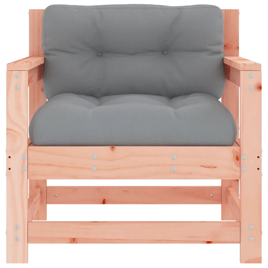 Sedie da Giardino con Cuscini 2 pz in Legno Massello di Douglas