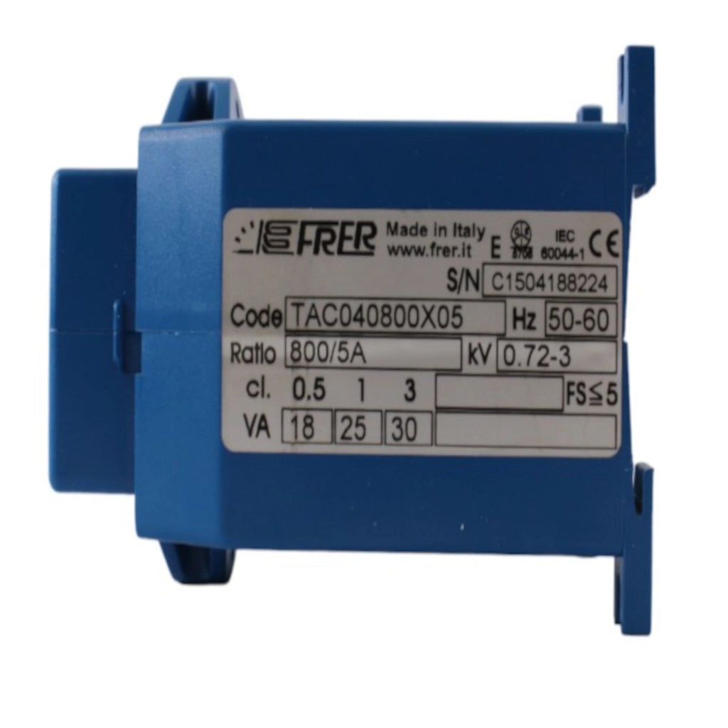 Trasformatore amperometrico 800/5A CL.0.5 3VA attacco barra 40X10 FRER