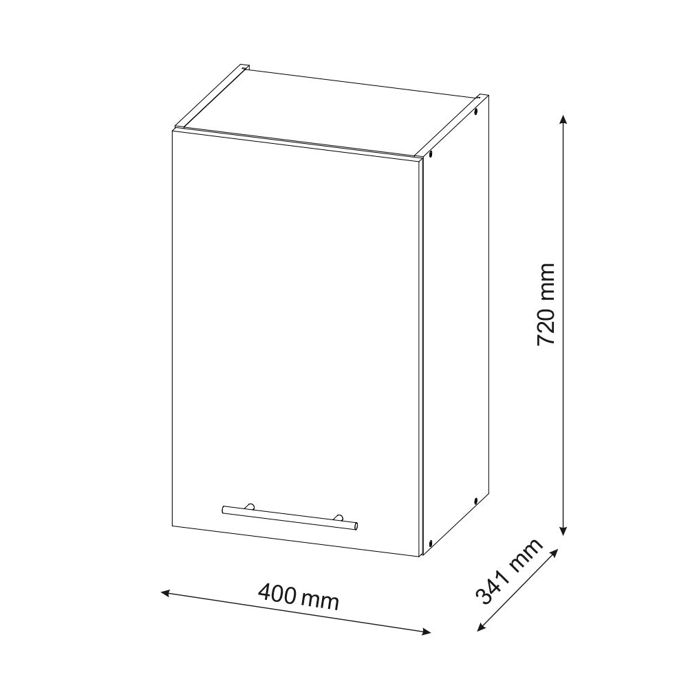 Pensile da cucina Fame-Line Antracite-oro/Rovere dorato 40 cm Vicco