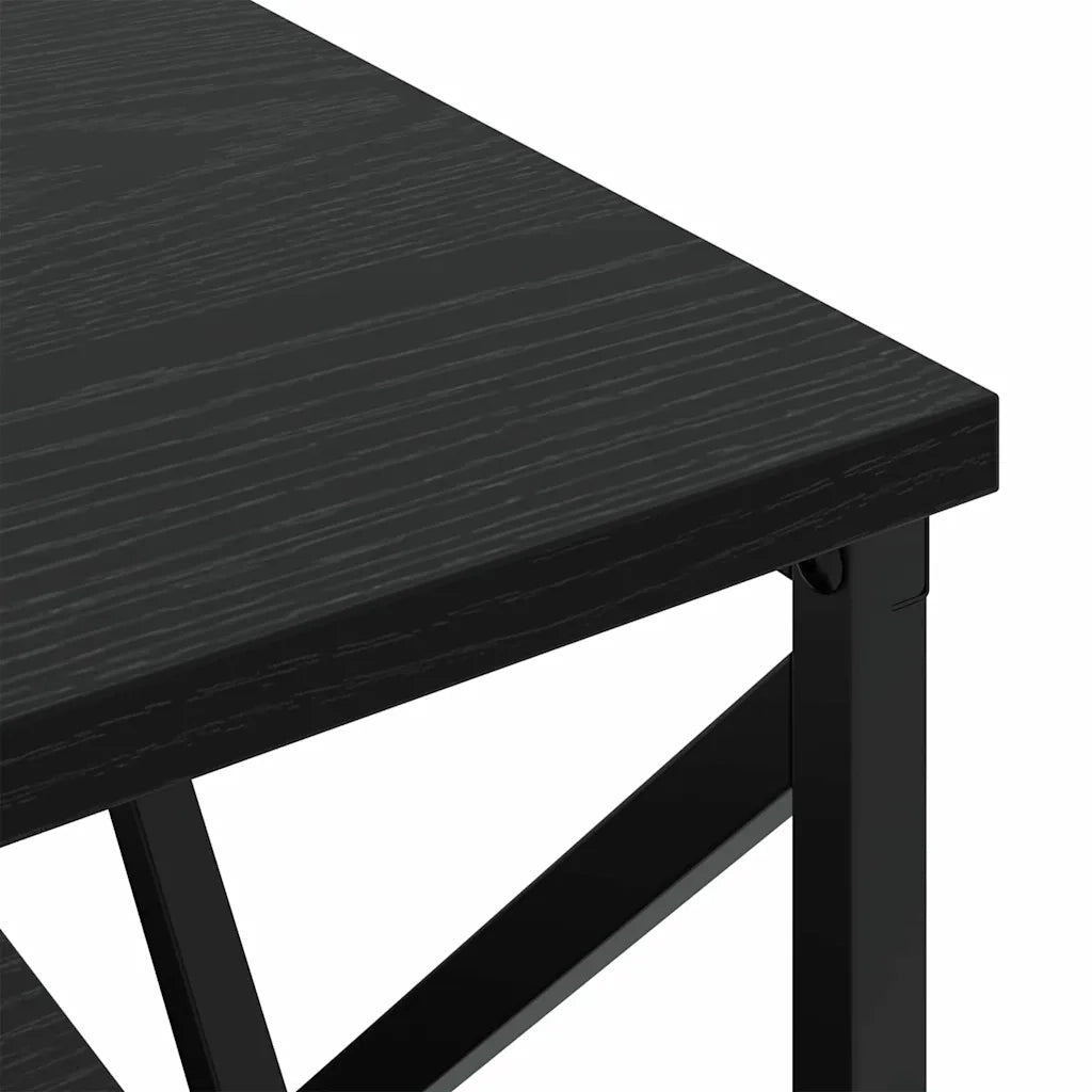 Comodino | Armadio da Notte | Mobiletto da notte con cassetto Rovere Nero 41,5 x 40,5 x 55 cm