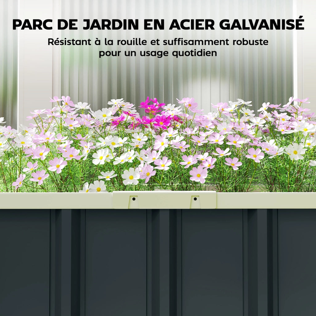 Letto da giardino ¨C zephmum ¨C 165x52x31 cm grigio scuro acciaio