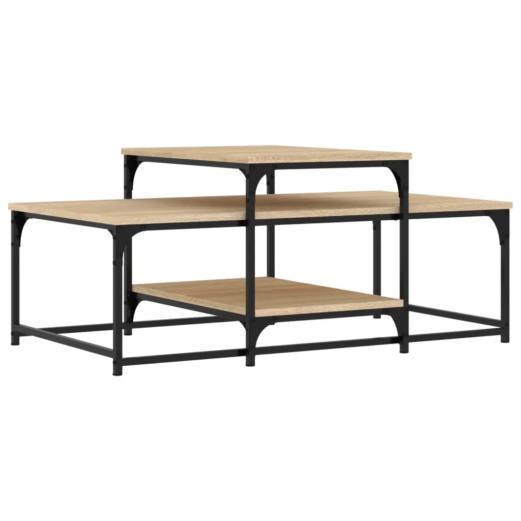 Tavolino da Salotto-Tavolino da soggiorno-Tavolo Rovere Sonoma 102x60x45cm Legno Multistrato