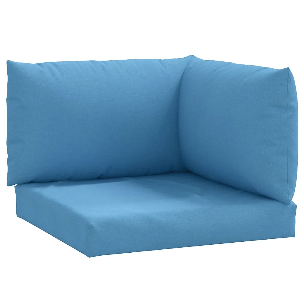 Cuscini per Pallet 3 pz Blu MÃ©lange in Tessuto