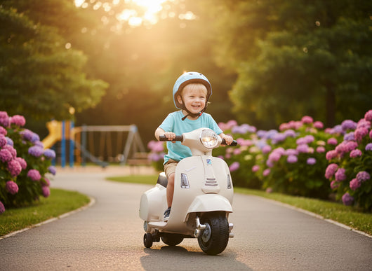 Scooter Elettrico per Bambini Licenza Ufficiale Piaggio Vespa Small 7,2V 2,5Ah Bianco