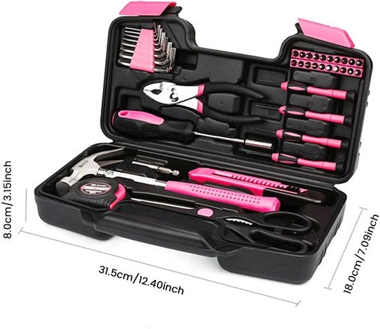 Kit di utensili multifunzionali - Rosso - 39 pz - Multifunzionale - Incluso livello